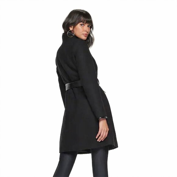 Nine West black wool blend coat - Picture 4 of 9